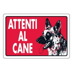 Cartello attenti al cane 30x20 cm